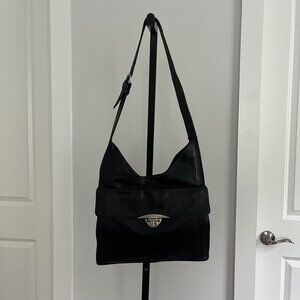 Francesco Biasia Black Leather Bag